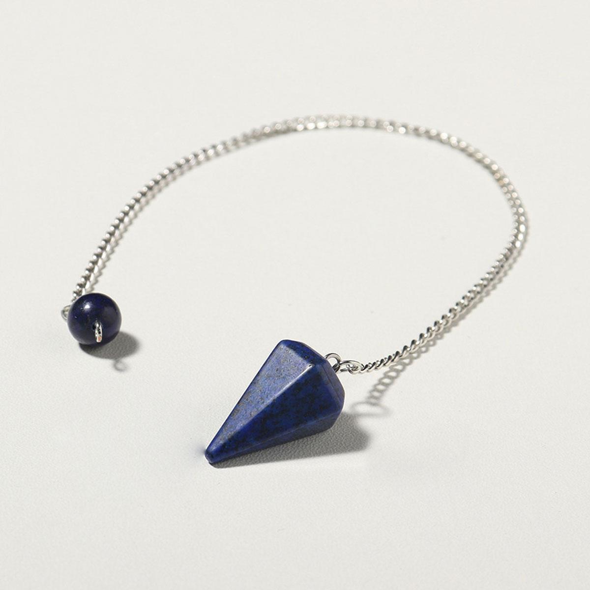 Natural Crystal Pendulum, Hexagonal Carved Stone Dowsing Pendulums, Amethyst Tiger's Eye Rose Quartz, Reiki Yoga Meditation Accessories