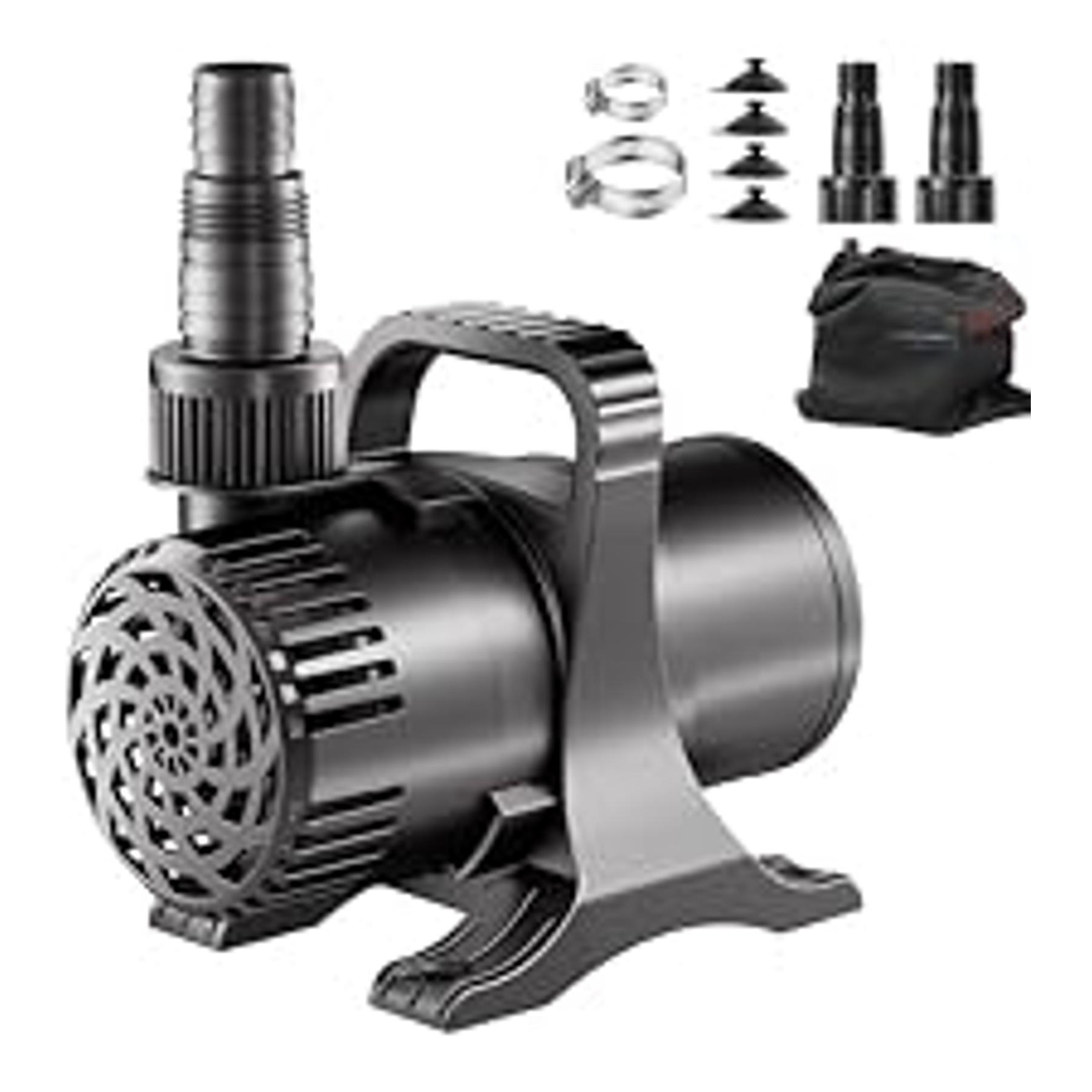 Water Pond Pump Set - 850GPH Submersible Adjustable Fountain & Waterfall Pump, 46W Powerful Motor, 2 Installation Options with Filter Bag & 20.3ft Power Cord for Outdoor Pond Aquarium