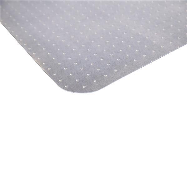 Clear PVC Office Chair Mat for Carpet, Non-Slip Desk Floor Protector with Studded Grip, Easy-Clean Transparent Rolling Chair Mat for Home Office, Computer Desk & Gaming Chair