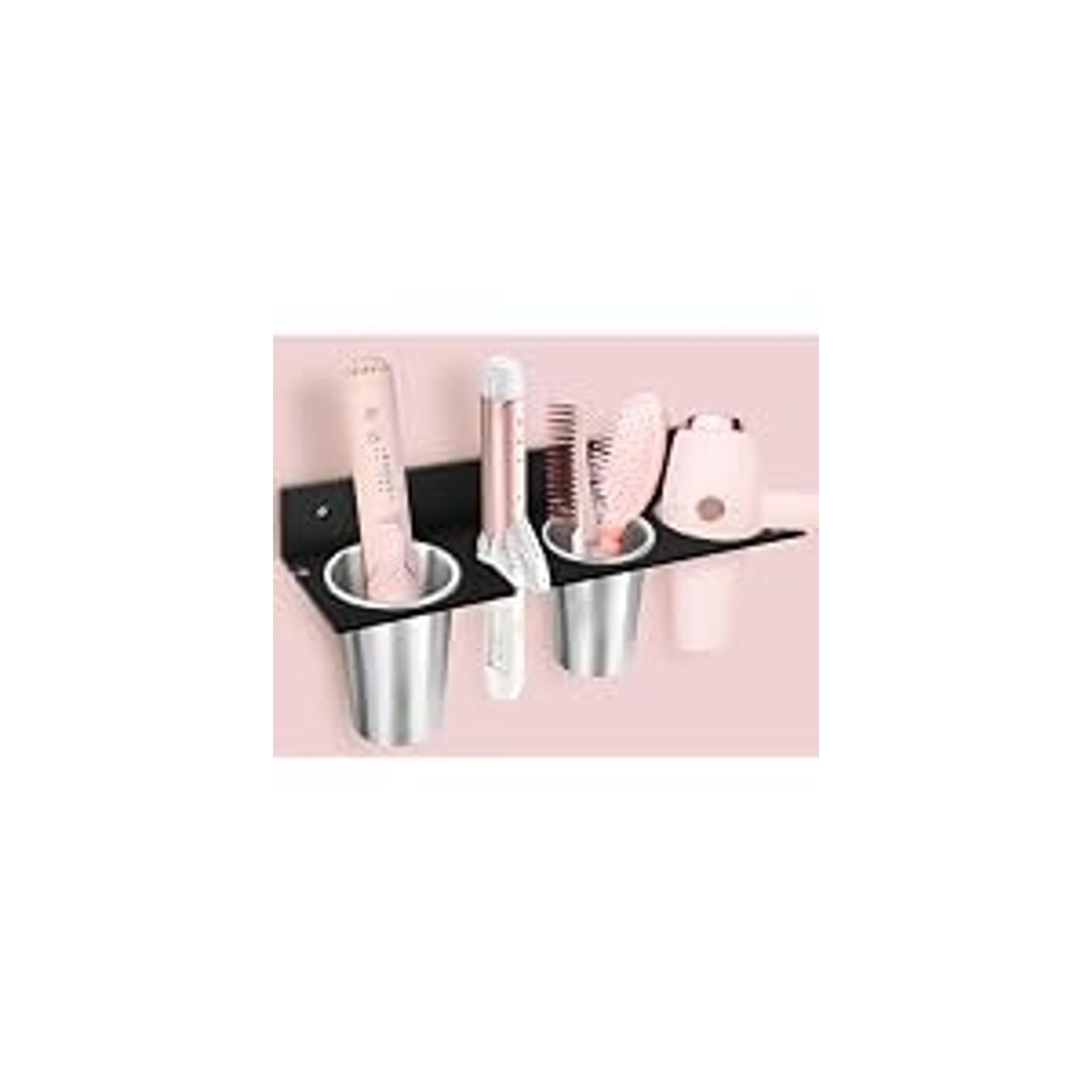 Hair Tool Organizer, Hair Dryer Holder with Heatproof Steel Cups, Acrylic Vanity Organizer for Curling Iron, Flat Iron & Hair Brushes, Perfect for Bathroom (White, Standard) Hair Tool Organizer, Hair Dryer Holder with Heatproof Steel Cups, Acrylic Vanity Organizer for Curling Iron, Flat Iron & Hair Brushes, Perfect for Bathroom (White, Standard)