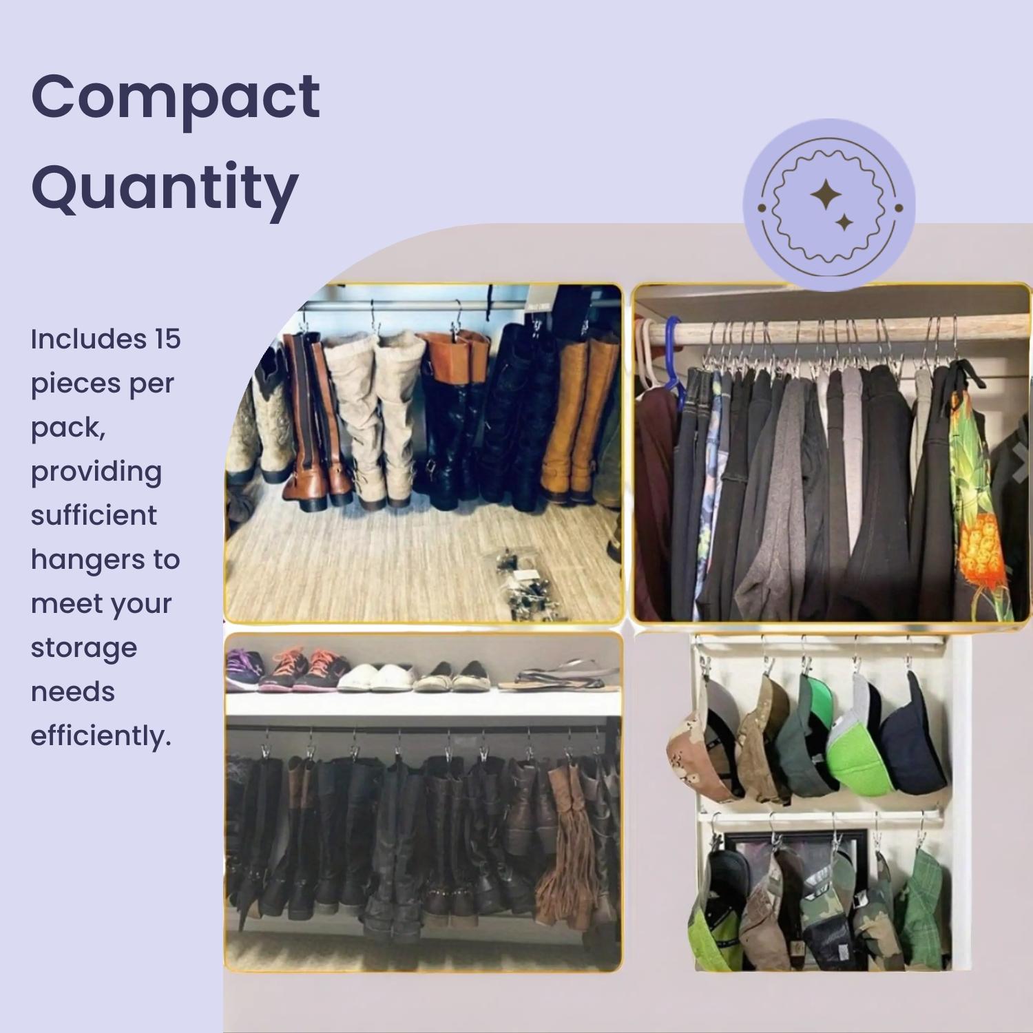 Riding the Home Organization Trend! These  10/15 - piece Metal Clip Hangers are a MUST - HAVE! Anti - Slip, Windproof, Great for Pants, Boots & Hats! Neaten Up Your Closet Effortlessly! # HomeDecor # ClothesStorage Stainless Steel Hanger