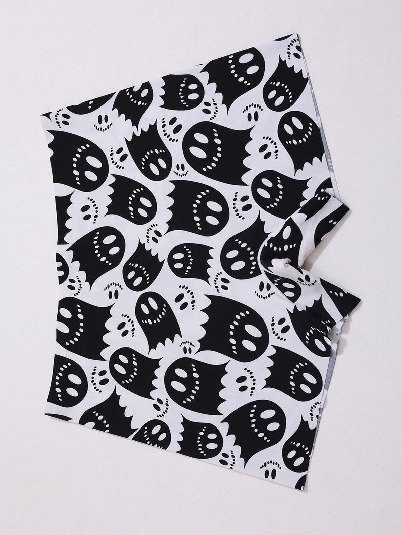 Women's Leopard Print Seamless Boyshorts, Casual Solid Color Natural Waist Panties Set, Comfy Breathable Underwear for Women, Casual Elegant Panty