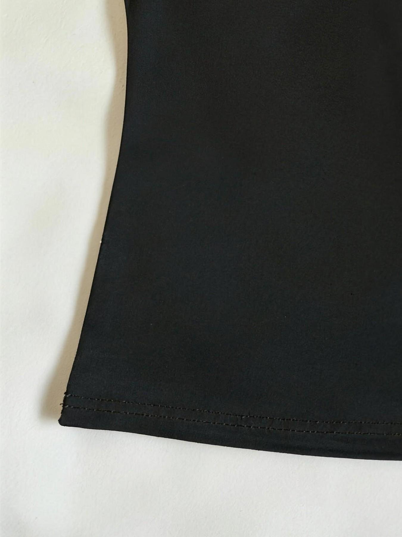 Women's Square Neck Patch Design Cropped Tank Top, Casual Fashion, Perfect for Dates, Parties, Travel, Stylish and Comfortable