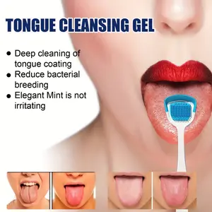 Gentle Tongue Scraper Cleaner, Reduces Bad Breath, Freshens Breath, Cleansing, Silicone Material, Adult Oral Care Tool, Dental Hygiene Accessory