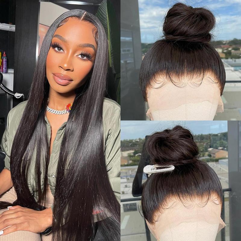360 Lace Frontal Wigs Human Hair Bone Straight Lace Front Wigs For Women Brazilian Lace Front Wig Pre Plucked 180% Density