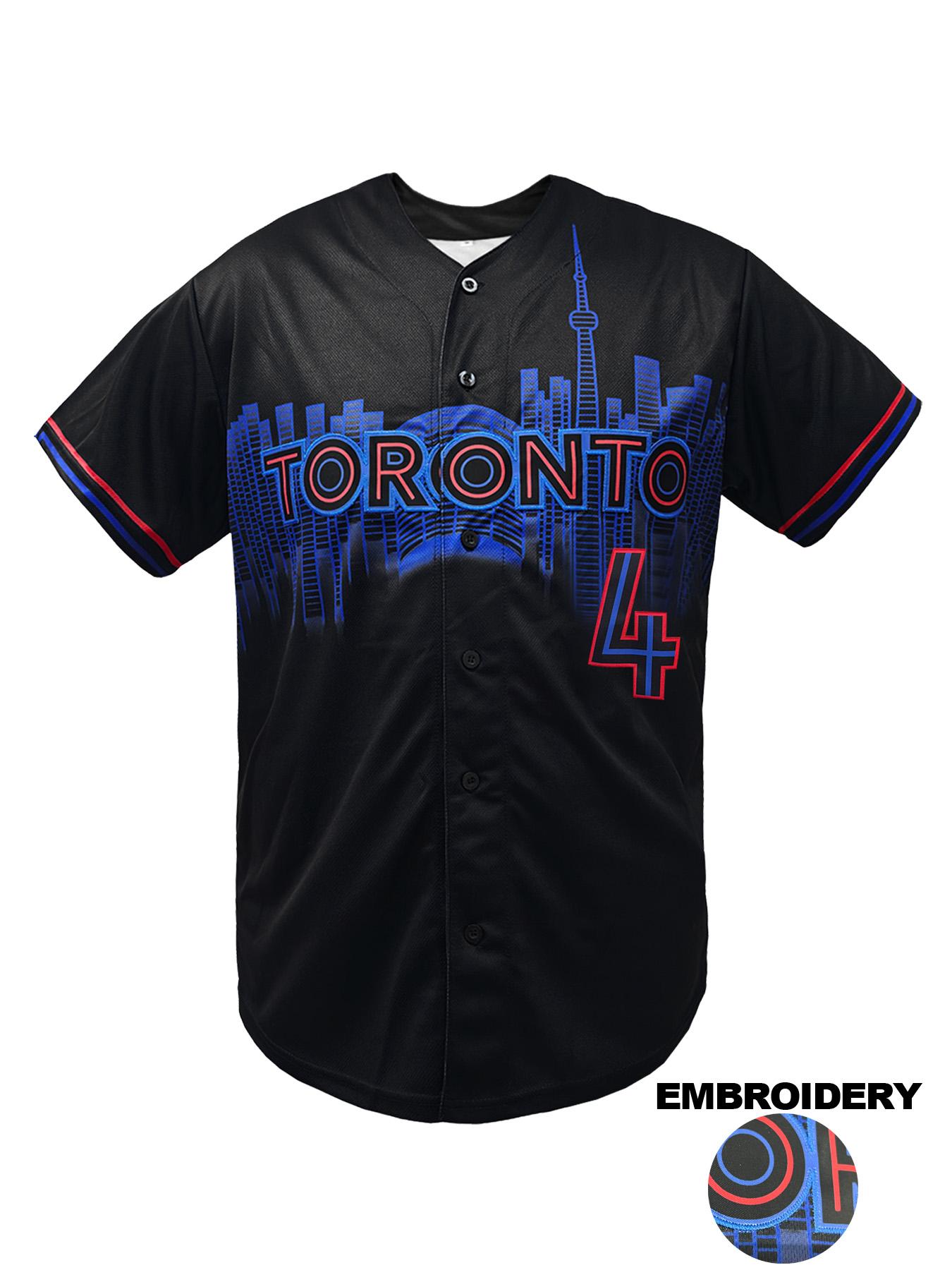 2025 New American Western Baseball Jersey TORONTO #27 T-Shirt Men's Loose Quick Drying Short Sleeved Cardigan Sports Casual Contrasting Men's Top