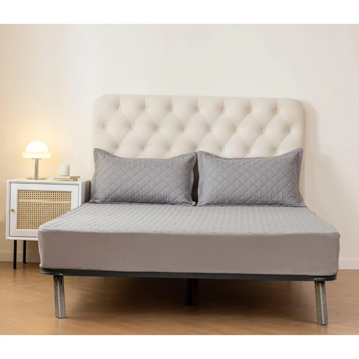 Solid Color Waterproof Mattress Cover Twin Full Queen King Size,Soft Pillowcase for Bedroom Guest Room Accessories