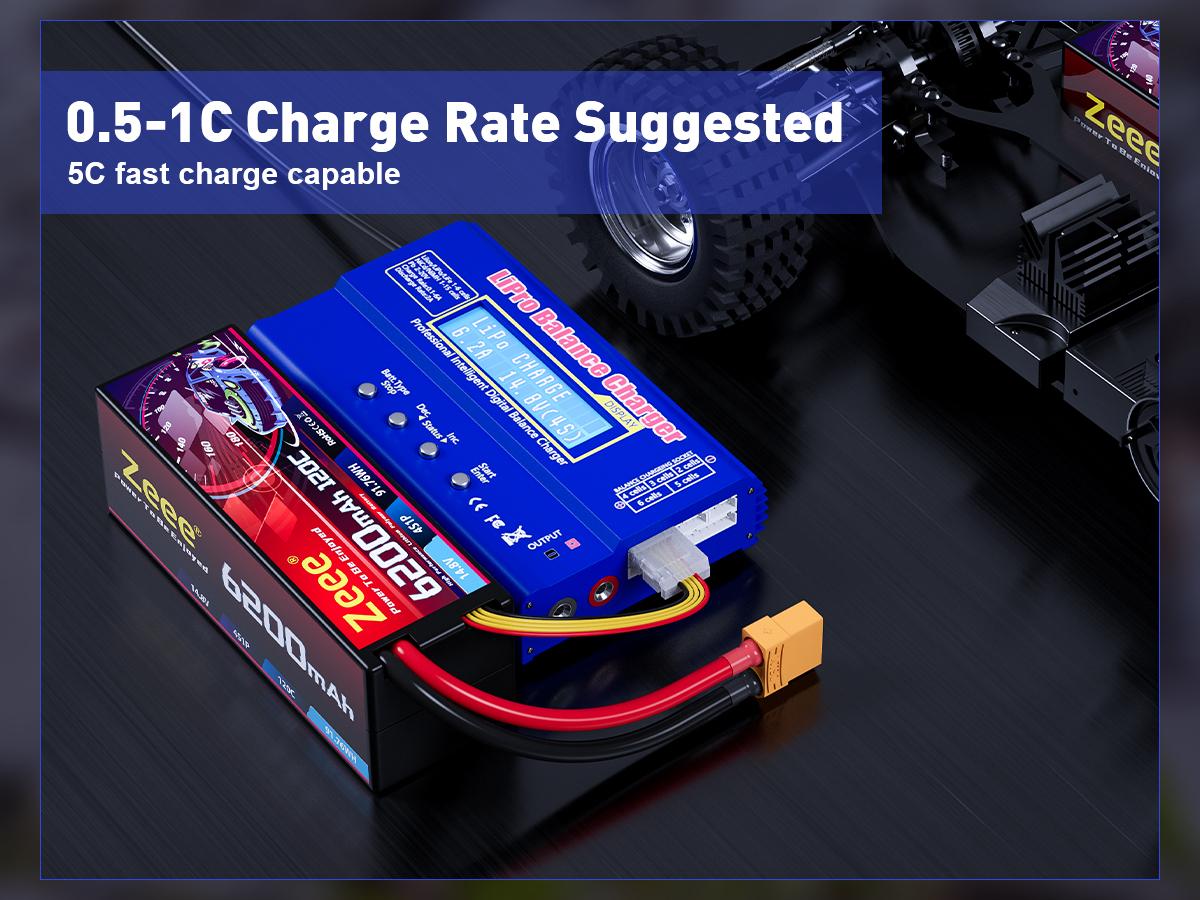 Zeee 4S Lipo Battery 6200mAh 14.8V 120C with XT90 Connector Hard Case RC Battery for Car Truck Tank RC Buggy Truggy RC Models(2 Pack) Traxxas 3-Cell High-Capacity Lipo Battery sledge  belted