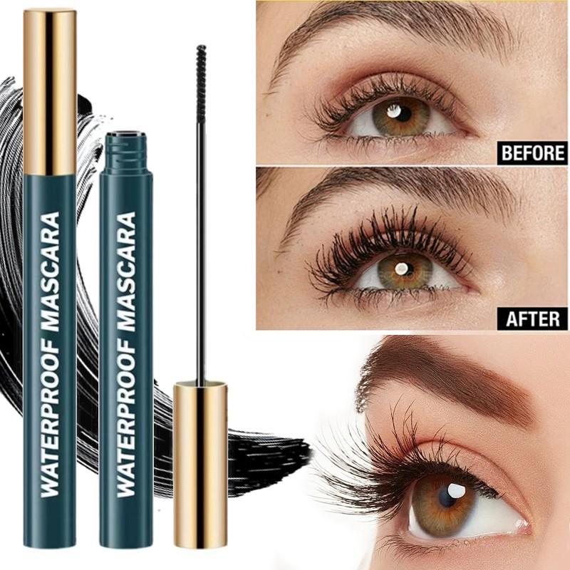 Long Lasting Curling 3D Lengthening Mascara, Affordable Drugstore Mascara, Ultra Black, Clump-free, Long Lasting Hold, Volumizing & Curling Lashes, High Pigment Eye Enlarging False Lash Effect