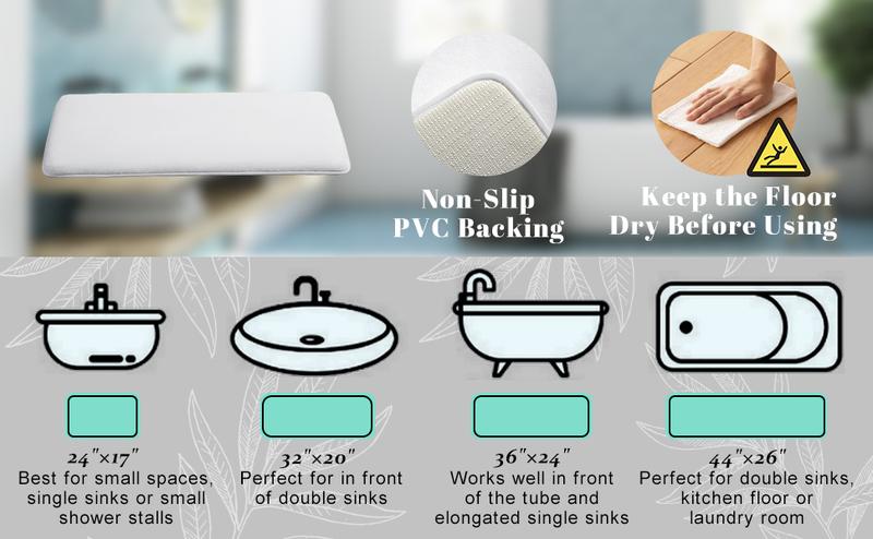 Memory Foam Bathroom Rugs-Soft and Non-Slip Bath Rugs, Machine Washable, Super Absorbent Velvet Bath Mats，Easier to Dry for Bathroom  Rugs Microfiber Cozy