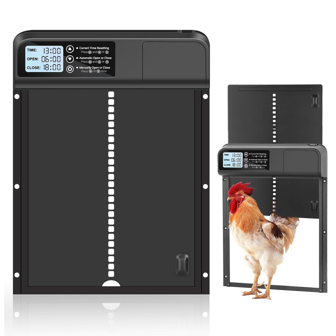 Automatic Multi-Mode Chicken Coop Door, Timer Control, Switch Power, Safe Poultry Farming, No Battery Needed, Stainless Steel Material, Chicken Coop Enclosure