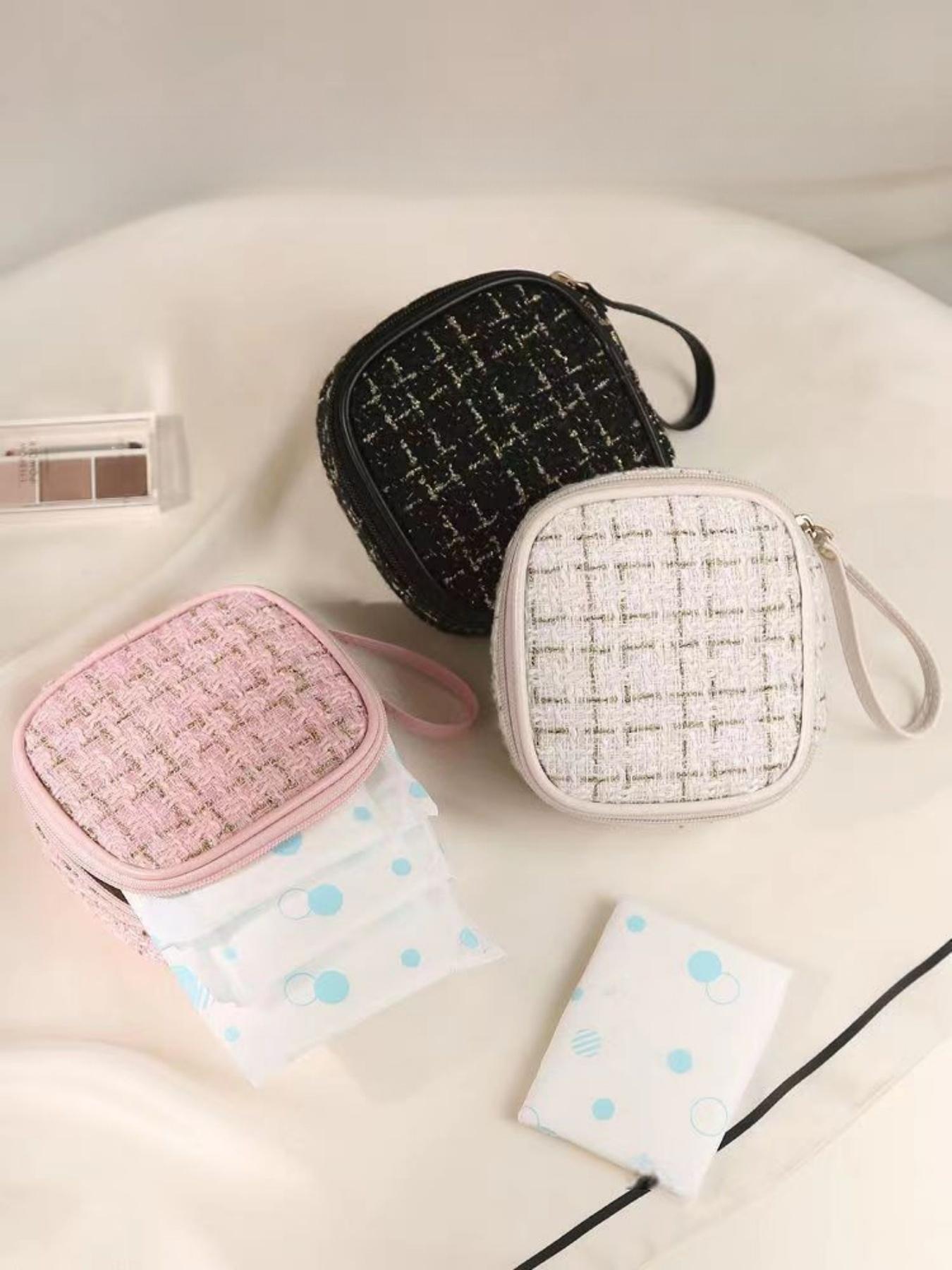 Portable Lipstick Makeup Bag, Data Cable Storage Pouch, Travel Cotton Pad Organizer, Small Handbag for Daily Use, Handheld Cosmetic Pouch, Travel Cosmetic Bags