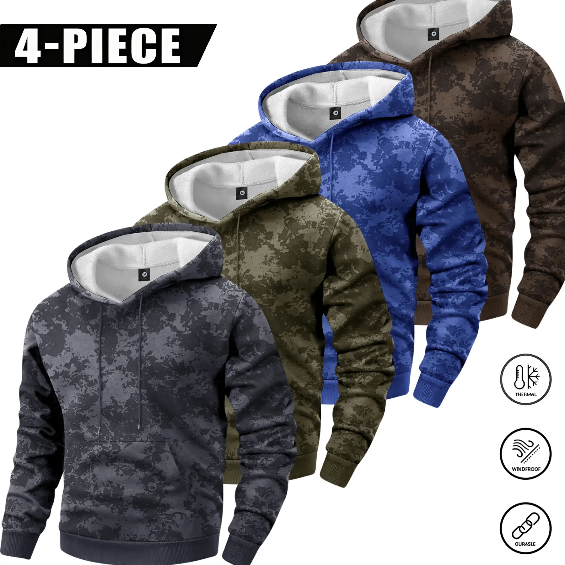 Men’s Fashion Multi‑Piece Tie‑Dye Camo Sweatshirt Set. Perfect for men for outdoor activities and gym workouts. Great for casual walks, business dates and get‑togethers. An ideal gift choice for your boyfriend.