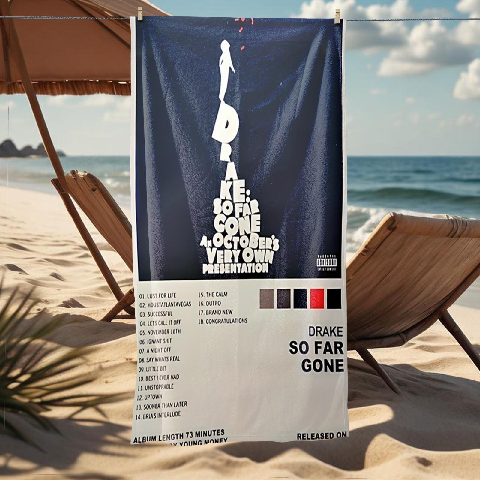 1 piece **Drake - So Far Gone Album Cover and Tracklist Introduction** The album cover of "So Far Gone" features a minimalist design with a gold background and the title "So Far Gone" embossed in the center. The cover gives a luxurious and