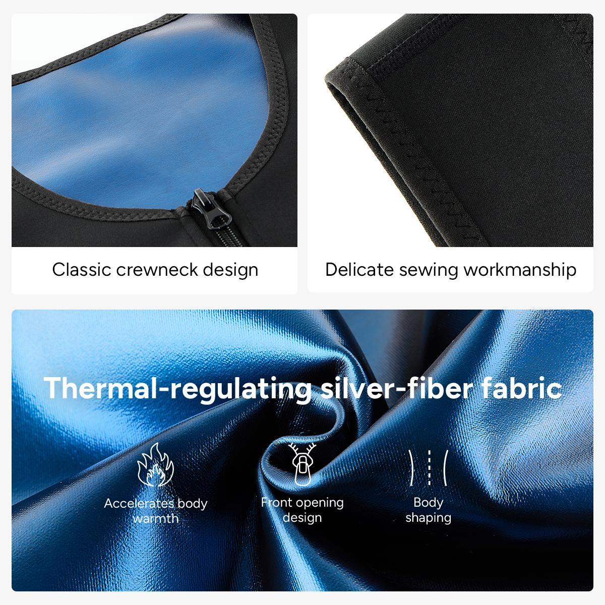 Nebility Mens Junlan Sauna Shirt for Men Sauna Suit Sweat Wasit Trainer Vest For Working Out Athletic Techwear Fitness Top Workout Underwear