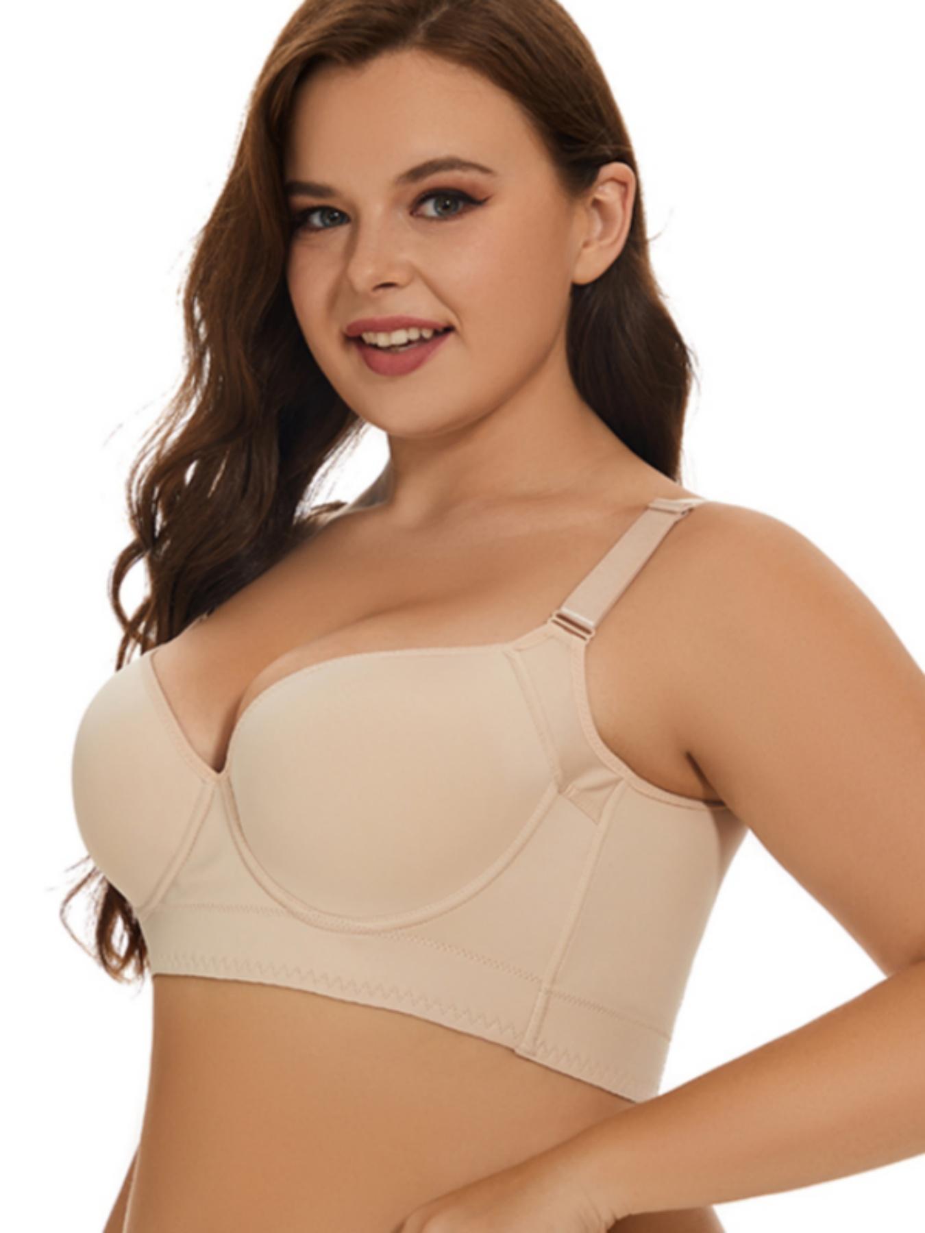 2-Pack Women's Adjustable Supportive Everyday Bras with Underwire, Comfortable Breathable Fit Underwear, Adjustable Straps to Prevent Sagging