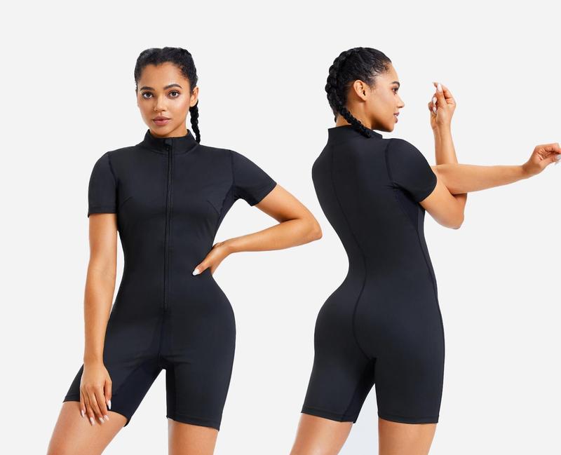 Nebility Sauna Suit for Women Sweat Vest Waist Trainer 3 in 1 Full Body Shaper Workout Jumpsuit Sauna Wear Sports Slim Fit Athletic Training Apparel Gym Clothes Sauna Suit Set Gym Top Sports Slim Fit