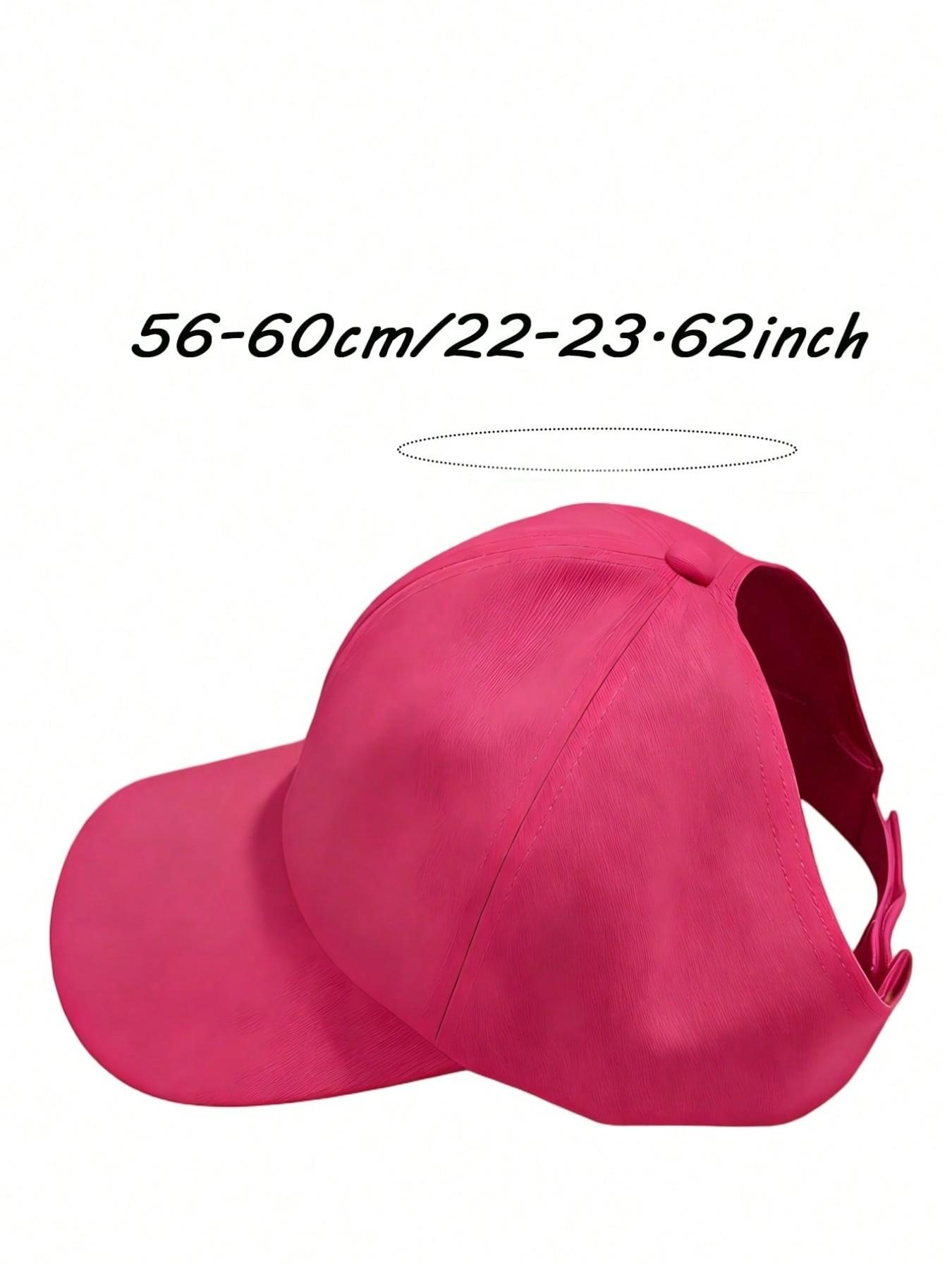 1pcs Women's Ponytail Baseball Cap, Casual Messy Bun Ponytail Hat, Lightweight Peaked Cap, Sun Hat, Fashionable Sun Hat, Suitable For Outdoor Sports And Casual Daily Wear, Lightweight Adjustable Cap
