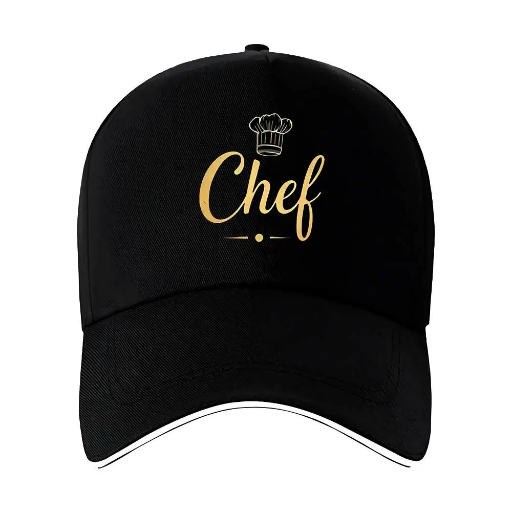 Male Polyester Lightweight Chef Baseball Cap - Printed Chef Graphic Sports Hat, Suitable for Cooking Class & Restaurant, Ideal Gift for Food Service Professionals