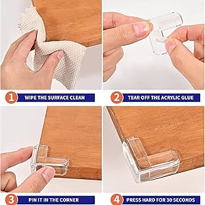 20 Pack Baby Corner Protector Clear Furniture Edge Guards for Baby Safety Proof Covers Table Desk Corner Protection Guards
