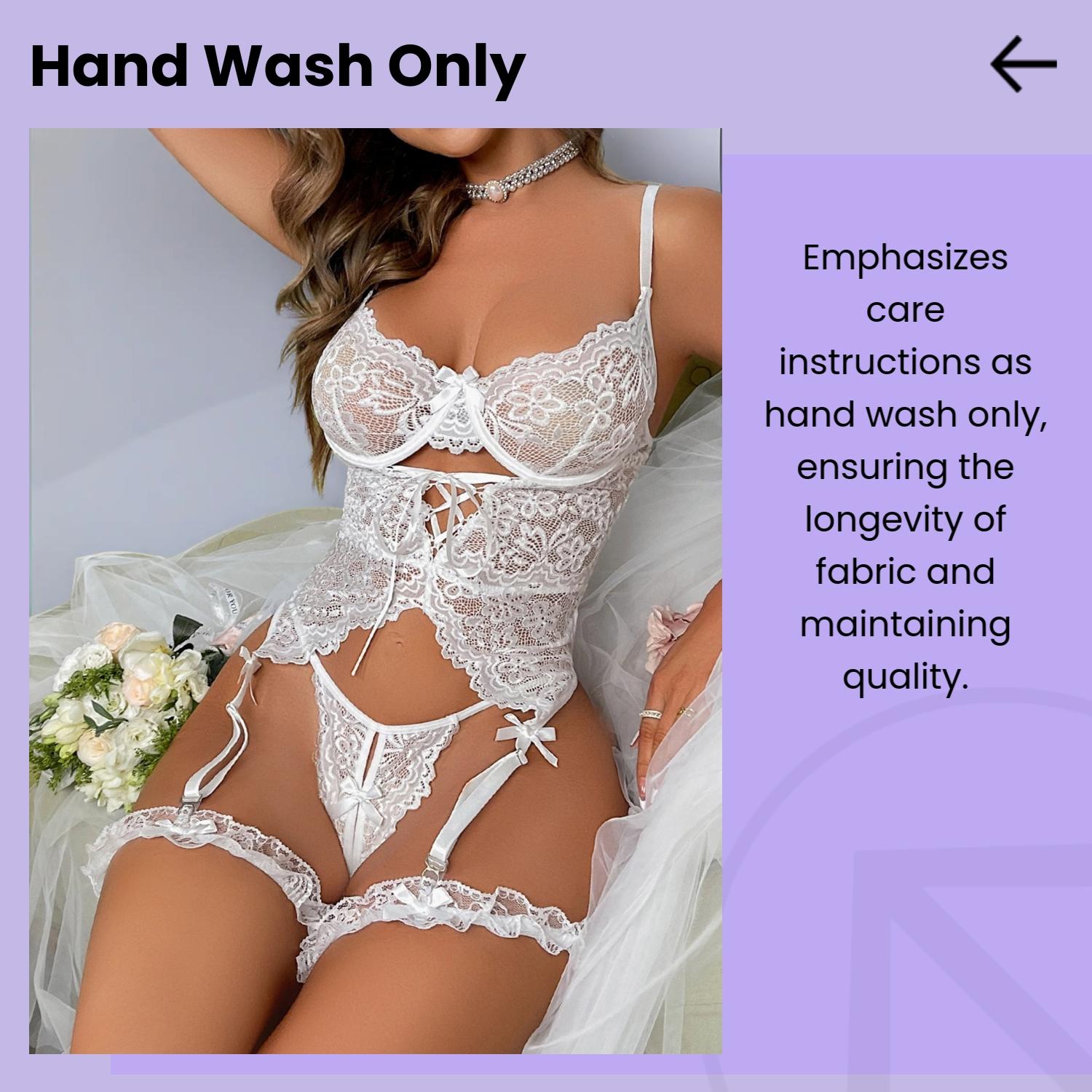 Women's Sexy Fitted Lace Sheer Push-Up Lingerie Set, Suitable for All Seasons, Gift Idea