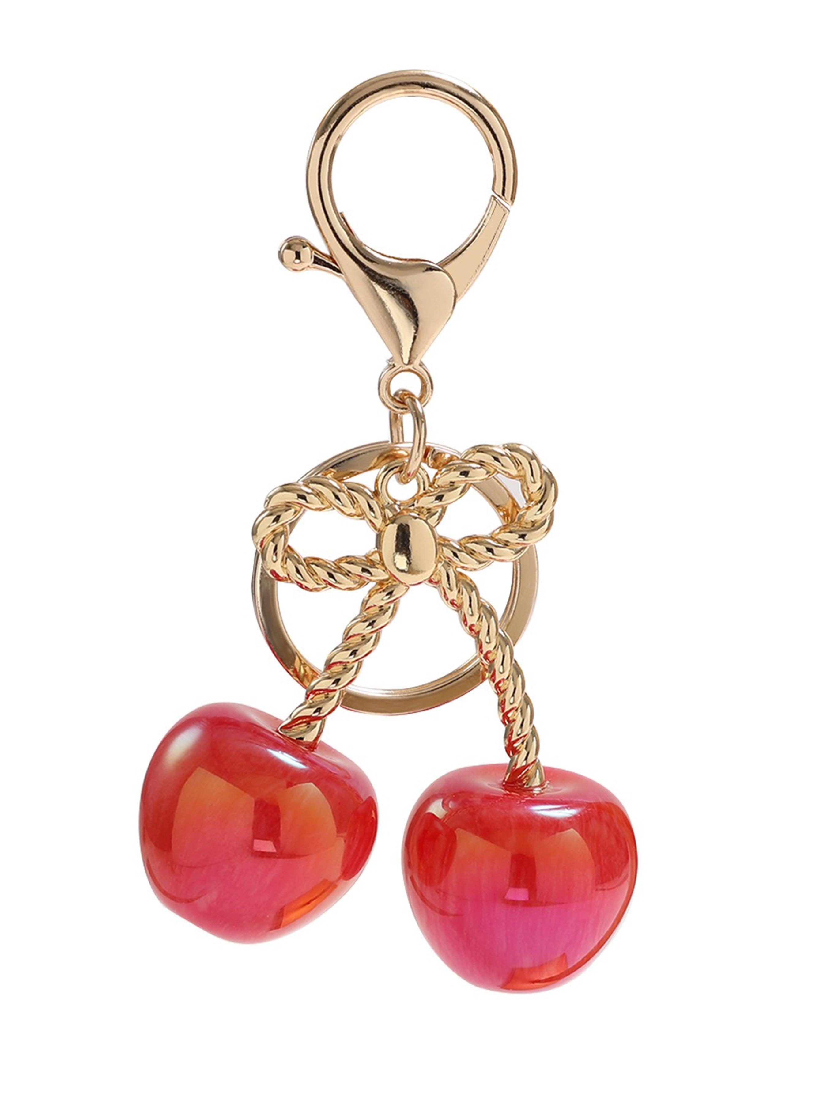 Colorful Resin Simulated Cherry Keychain, Cute Fruit Key Ring, Bag Charm, Car Key Chain, Valentine's Day Mother's Day Gift
