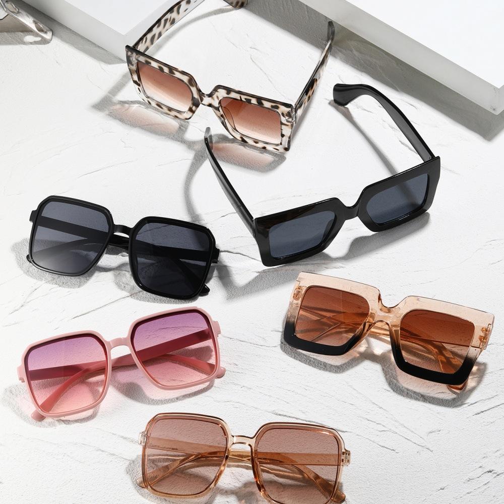 Women's 6Pcs Large Square Sunglasses Bulk Set - Tortoiseshell, Jelly Color PA Frames, Anti-UV Tinted Lenses, Trendy Oversized Fashion Eyewear for Daily Travel, Beach Female Wear, Anti-Uv Lenses