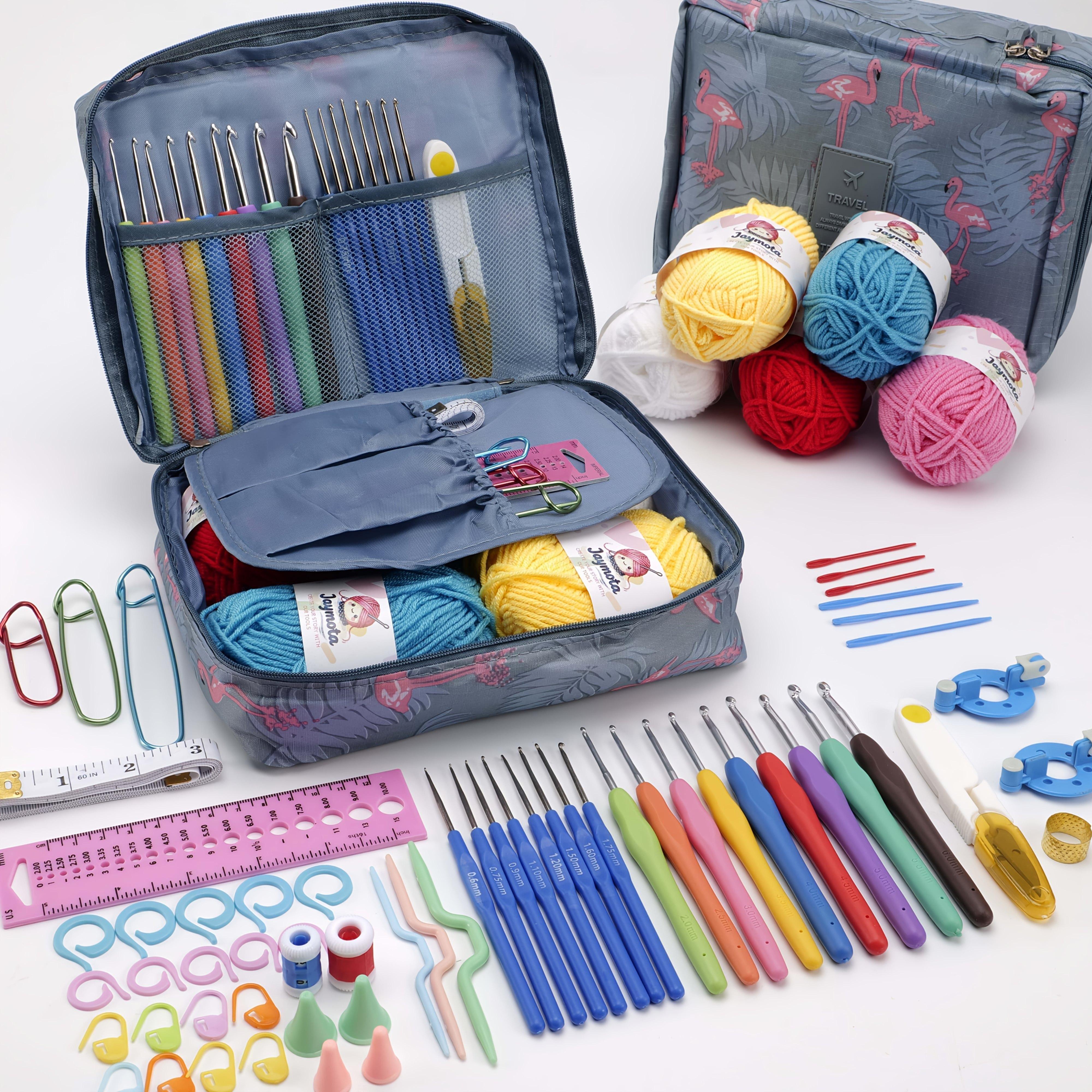 Complete 67-piece crochet kit for beginners and adults, all-in-one knitting supplies with yarn, ergonomic needles (2–6 mm), step-by-step guide and video tutorials | Perfect DIY floral craft gift for women and teens, Customized Craft