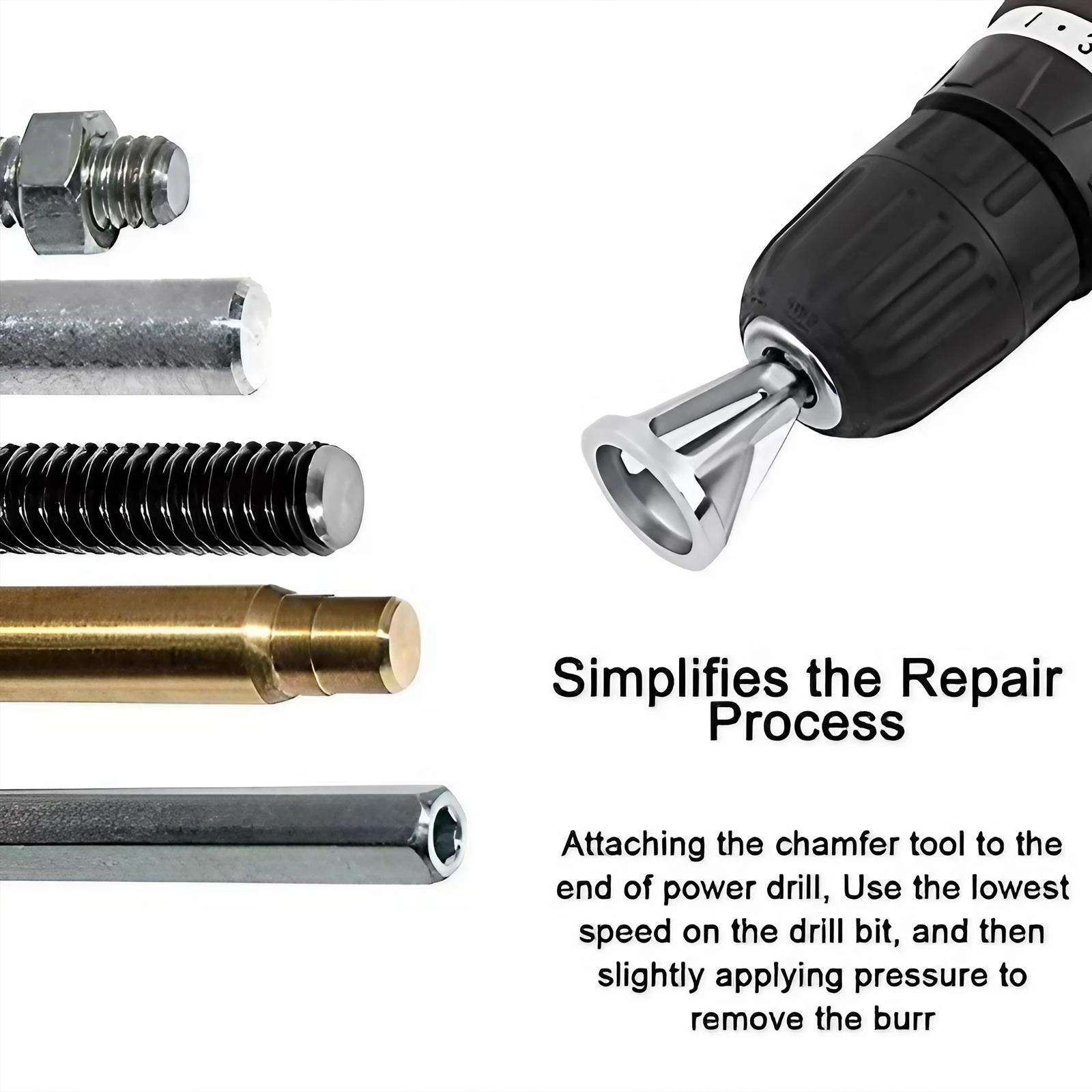 Metal deburring tools, high-efficiency multi-blade chamfering and trimming tools, anti-slip and anti-jamming drill bit repair equipment, precision HSS material external chamfering processing equipment