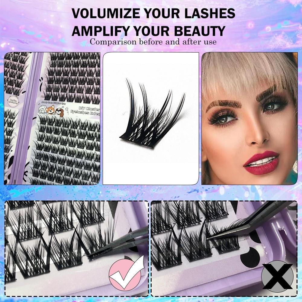Reusable False Eyelashes, Self-Adhesive Eyelashes, No Eyeliner or Glue Needed, 3 Styles, Natural Look, Waterproof, Lazy Lashes Makeup Gift