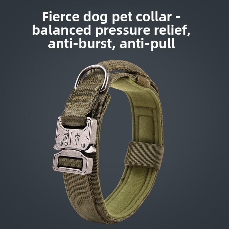 Tactical Dog Collar Large Dog Dog Tactical Neck Collar Velcro Strap Handle Dog Collar Large Dog Outdoor Leather Collar small puppy quick release buckle