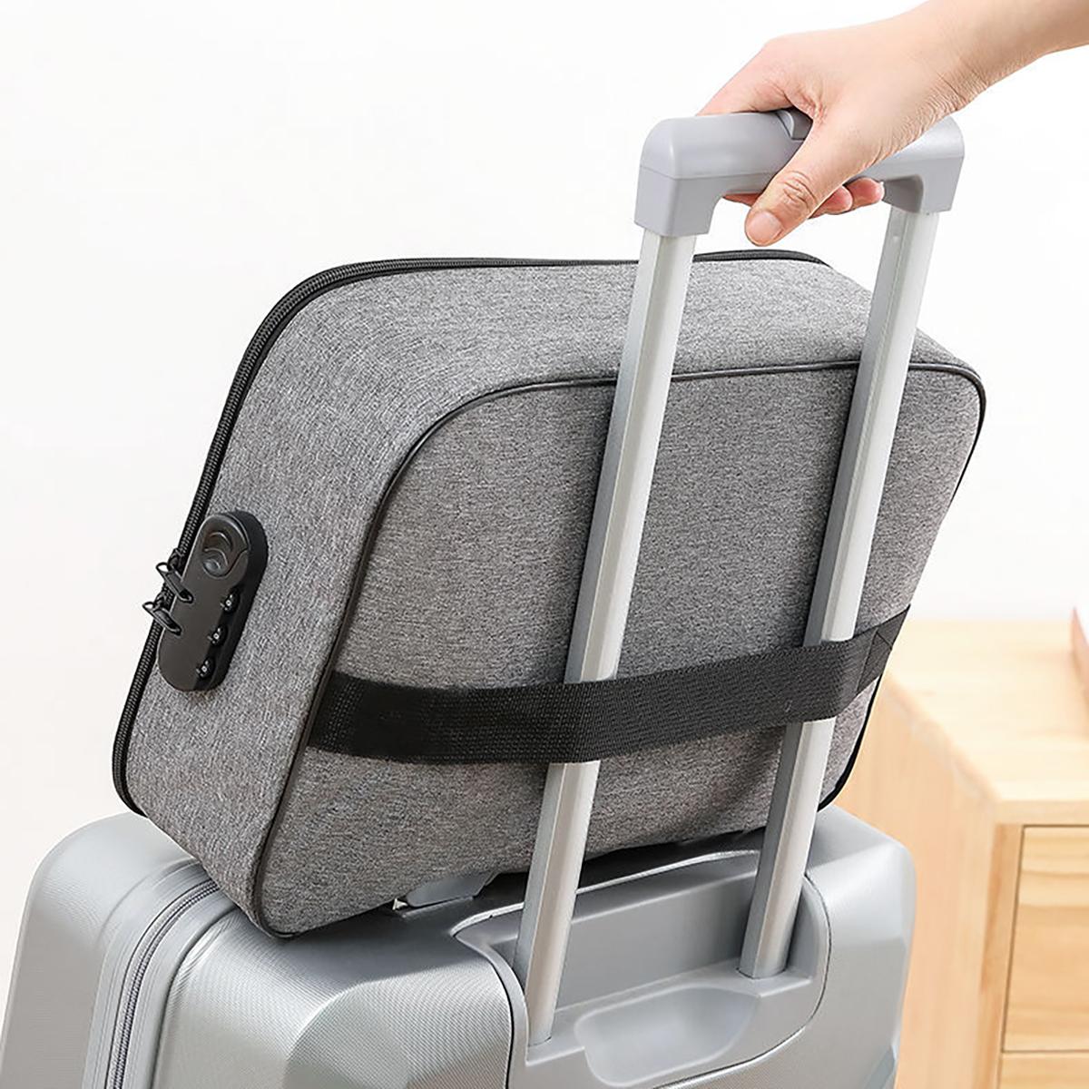 Fireproof Document Box with Lock, 1 Count Portable Waterproof Files Organizer Box, File Storage Box for Important Paperwork