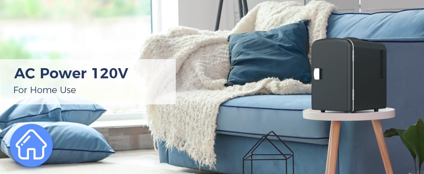 【TikTokShopSpringGlowUp】Antarctic Star Compact Refrigerator, Portable Mini Fridge, 4L Capacity/6 Cans,12oz, Portable Small Refrigerator for Cosmetics, Skin Care and Food , Ideal for Bedroom, Car, Office & Dorm,100% Freon-Free & Eco Friendly