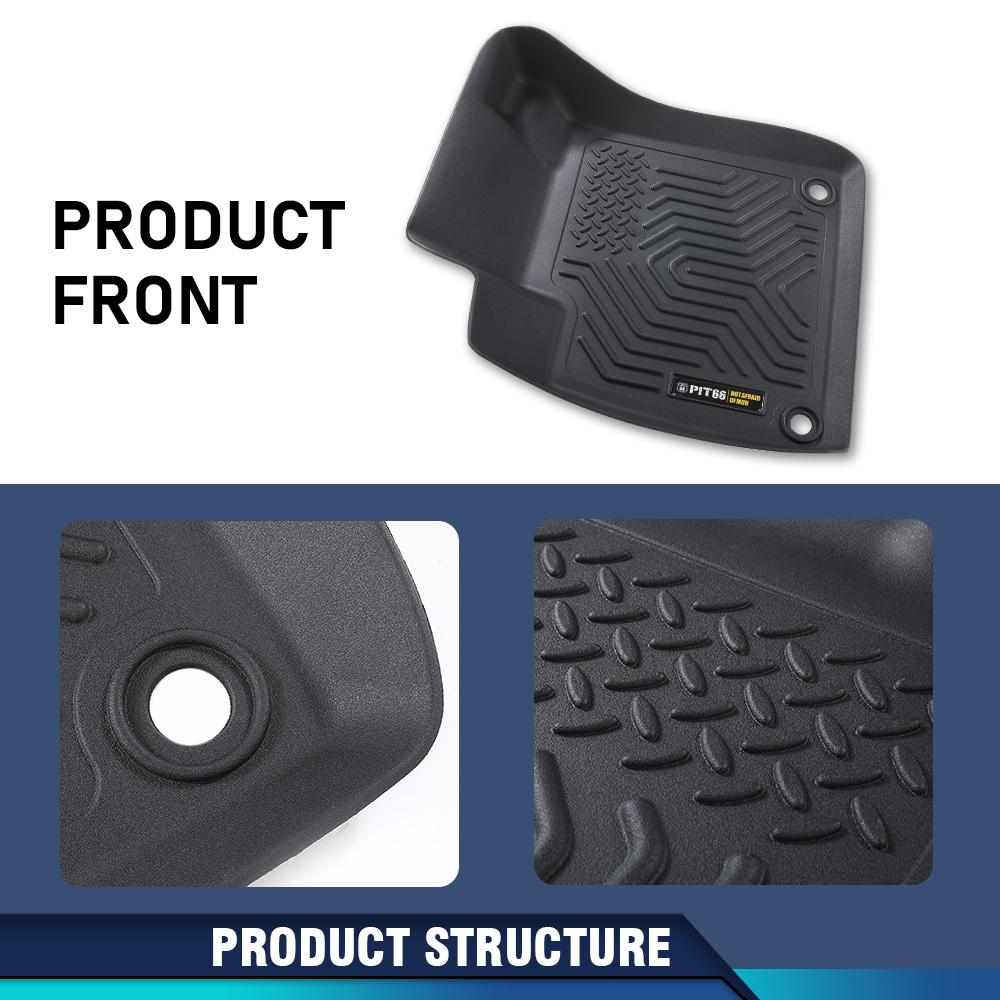 CROSSDESIGN 3pc Floor Mats Waterproof Tpe Protection Liners Fit For 2018-2022 Honda Accord Sedan Models