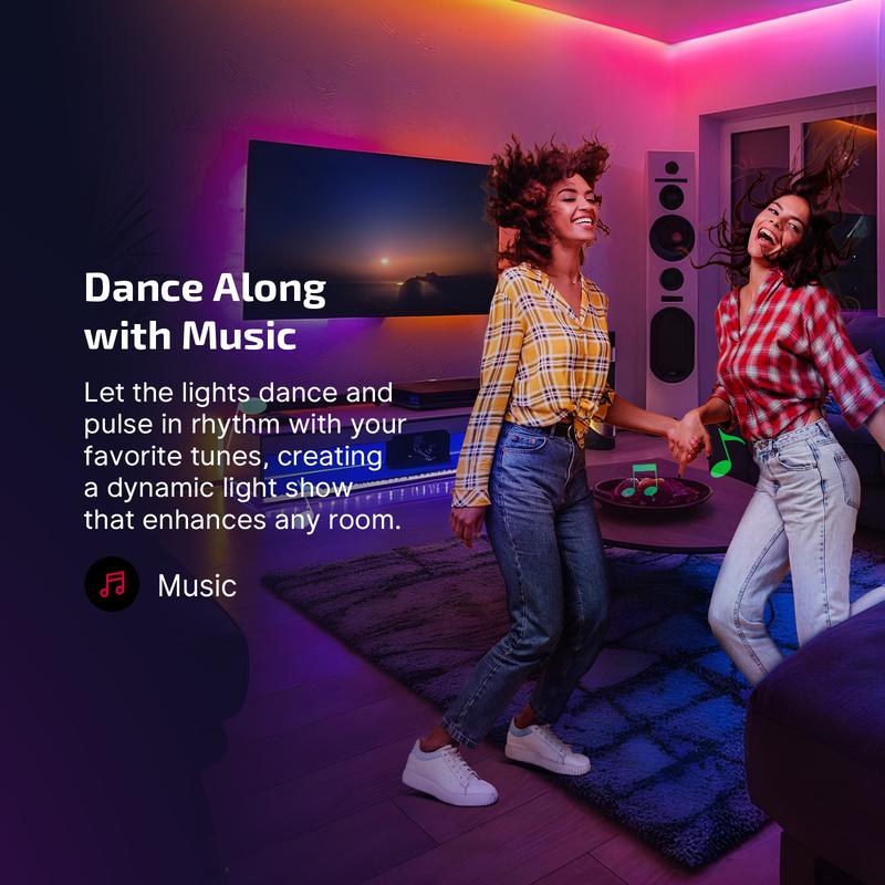 Olight Ostrip String Lights - 5 Meter Length, RGB Colorful Lighting, APP-controlled, Suitable for Family Business Holiday Celebrations