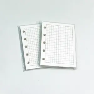 2-Pack (each Pack Contains 40 Sheets) 5-Hole M5 Loose-Leaf Refill Paper, Thickened Grid/ruled/daily/weekly Productivity Planner Replacement Core