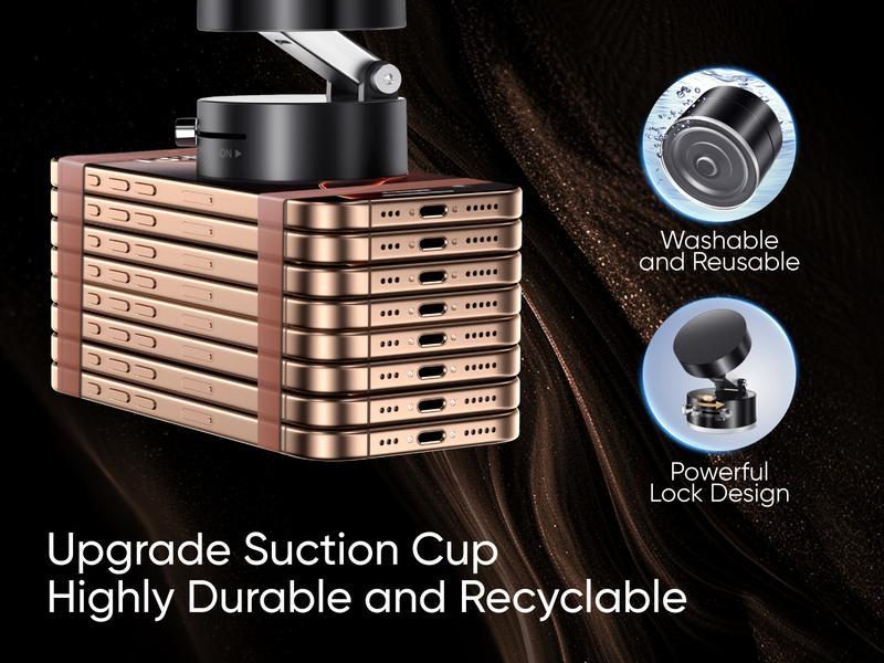 Vacuum Magnetic Phone StandStrong Magnet, Magnetic Phone Car Holder, Suction Cup Holder, Manual Magnetic Vacuum Adsorption Car Mobile Phone Holder