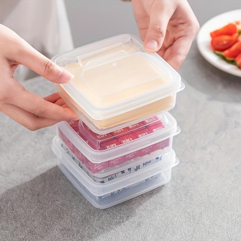Covered Cheese Slice Storage Box, Refrigerator Dedicated Flip-Top Butter Cheese Divider, Food Grade Storage Box, Kitchen Organizer Tool