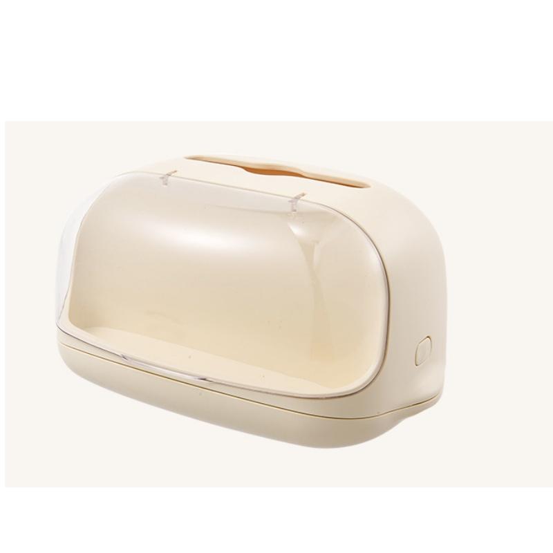 Rectangular Tissue Box with Automatic Lift Mechanism, Decorative Display Holder for Office and Living Room Use, Elegant Design for Easy Access, Paper Towel Holder