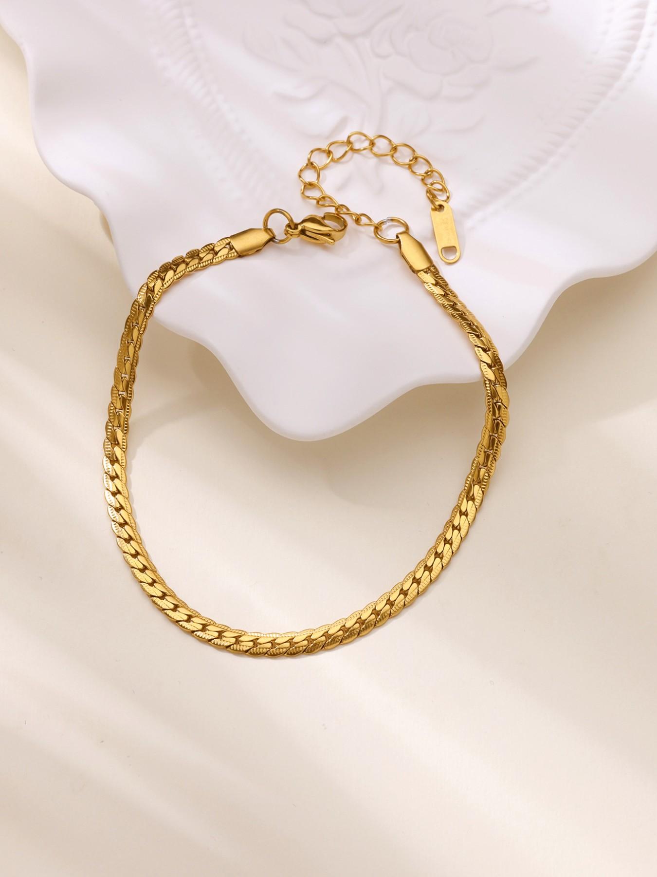 Women's Stainless Steel Ankle Bracelet, Fashion Waterproof Jewelry, Perfect Gift for Birthday, Party, Wedding, Mother's Day, Vacation