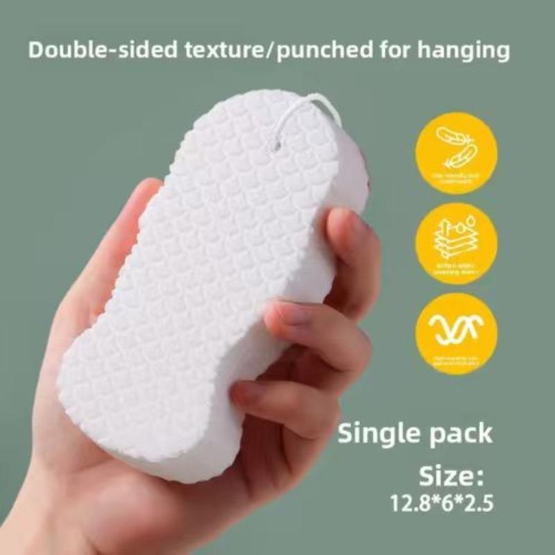 Magical exfoliating bath sponge, 3D ultra-soft exfoliating bath sponge, gentle on the skin and reusable, an alternative to exfoliating gloves, Exfoliating shower scrubber