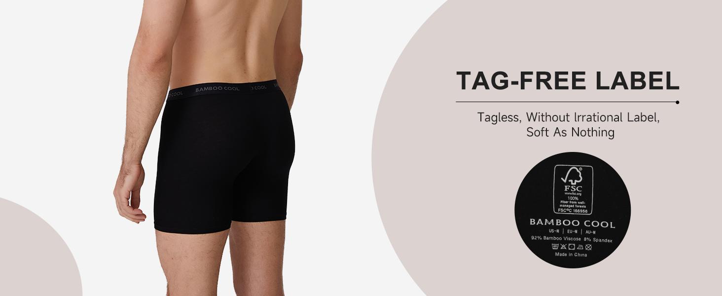 BAMBOO COOL Men's Underwear Boxer Briefs Soft Comfortable 92% Viscose 8% Spandex Gift Sets for Boyfriend 4 Pack or 7 Pack Premium Material Breathable Moisture-Wicking Elastic Stretching SpringStatements