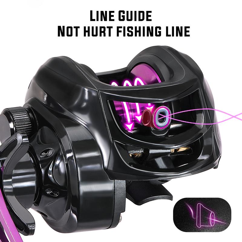 Sougayilang  Fishing Reel 7.2:1 High Speed Gear Ratio with 8+1 Ball Bearings for Freshwater and Saltwater Bait Casting Line Spool Teardrop Wheel