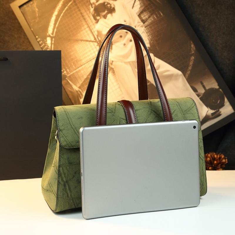 Vintage Commuter Tote Bag for Women, 2026 New High-End Large Capacity Handbag, Mom Bag for Work, Single Shoulder Bag