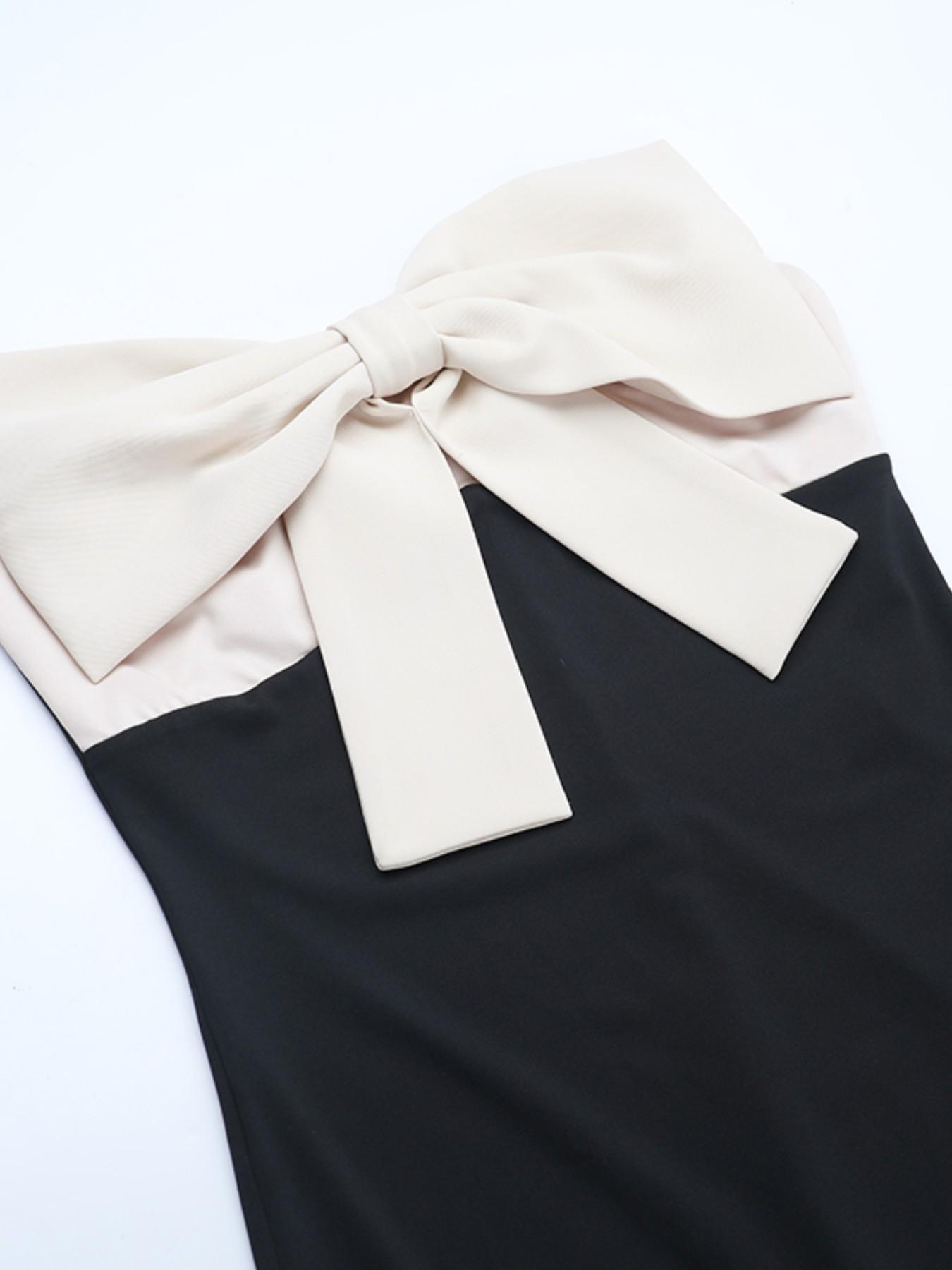 Bow Tie Jumpsuit, Elegant Bow Design, Comfortable Fit, Perfect for Casual & Formal Occasions, Women's Fashion Apparel