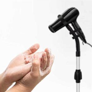 Hair Dryer Stand, 360 Degree Rotating Lazy Hair Dryer Stand Hand Free With Heavy Base, Hands-Free Blow Dryer Holder Countertop, Adjustable Height Countertop Stand