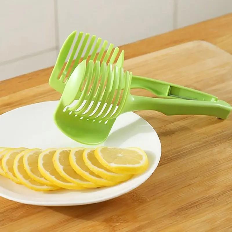 🍋 Slice Citrus Fast｜Multi-Function Fruit & Tomato Slicer Clip for Kitchen Prep Utensils Veggie Slicer Fruit Vegetable Slicer Multifunctional Kitchen Slicer