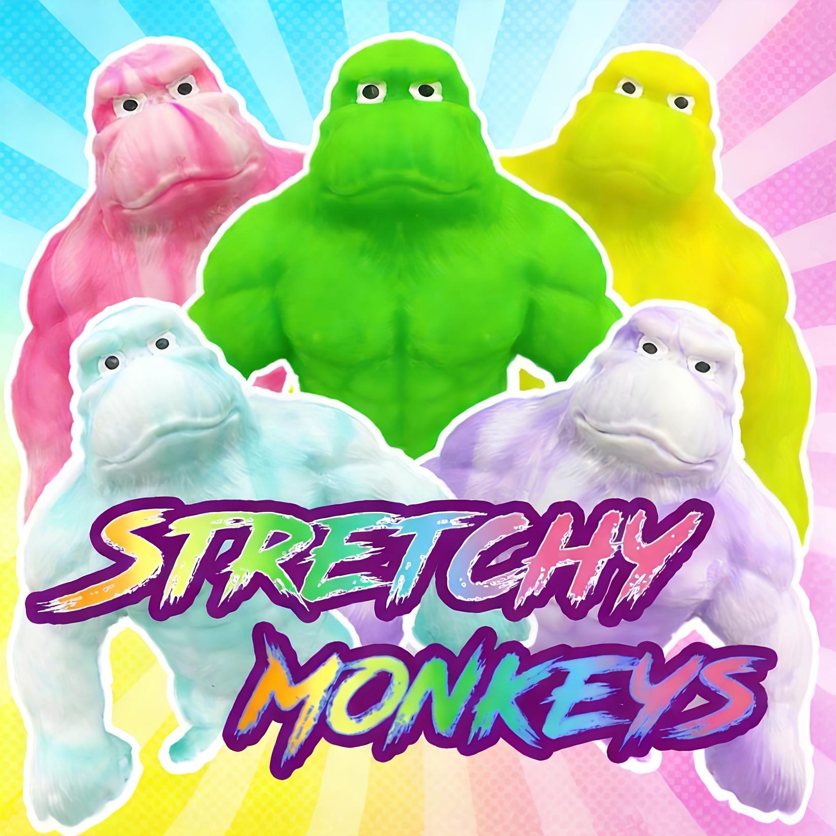 Super Stretchy Gorilla Fidget Toy, Squeeze Monkeys Stretchy Monkey- Original Sensory/Fidget Collectible Toys Holiday Party Gifts, Christmas, Halloween, Easter Basket Stuffing.The Filling Material Is PVA Sponge, Not Sand