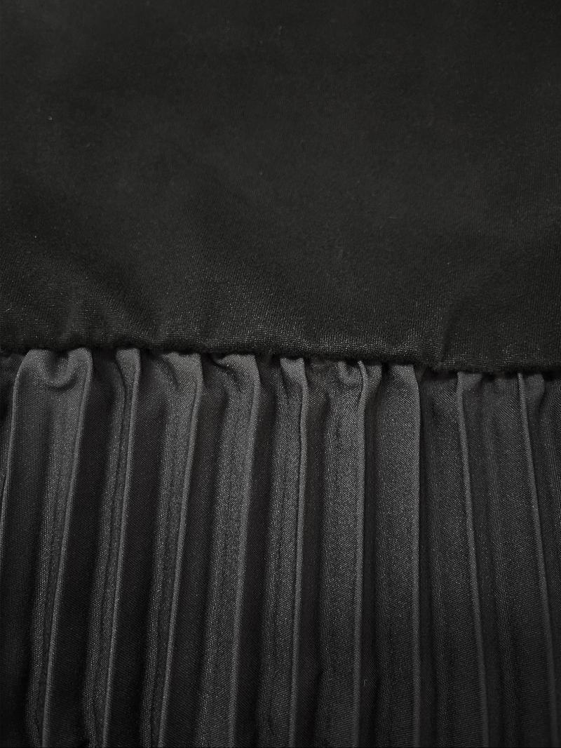 Round Neck Sleeveless Vest Pleated Dress, Stylish Women's Casual Wear, Perfect for Daily, Comfortable and Trendy Design