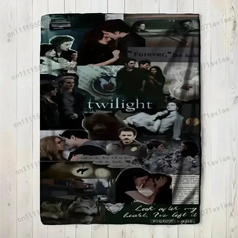 Twilight Movie-Themed Printed Flannel Blanket - Soft and comfortable, suitable for sofas, beds, travel, and home décor; warm and cozy.